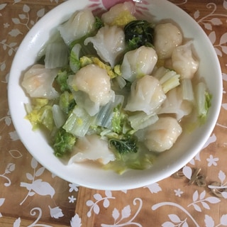 エビ餃子と白菜の中華炒め